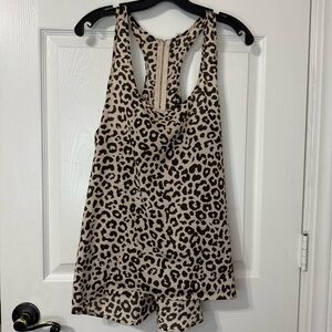 Forever 21 Leopard Print High Low Tank Top